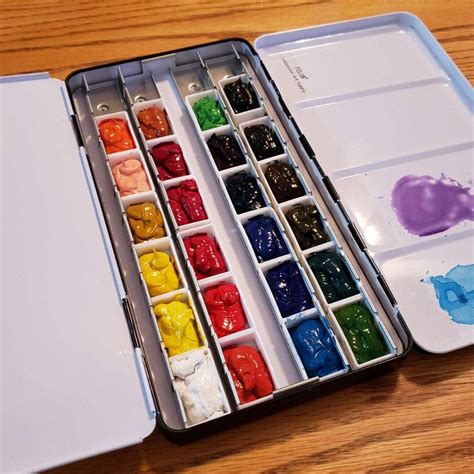 metal watercolor palette box|empty metal watercolour palette.